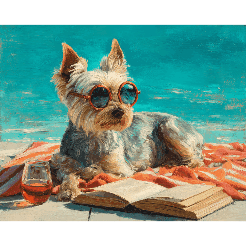 Hond op het strand