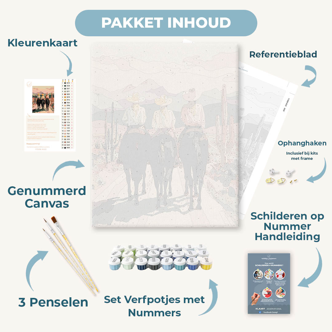 Drie op het pad