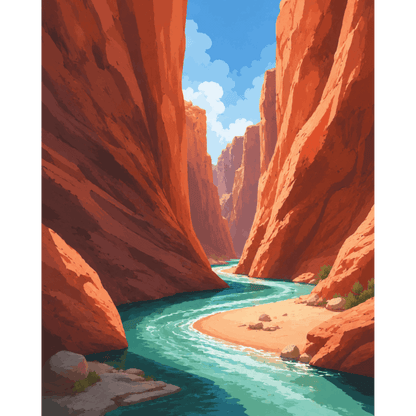 Canyon rivier - Schilder Op Nummers