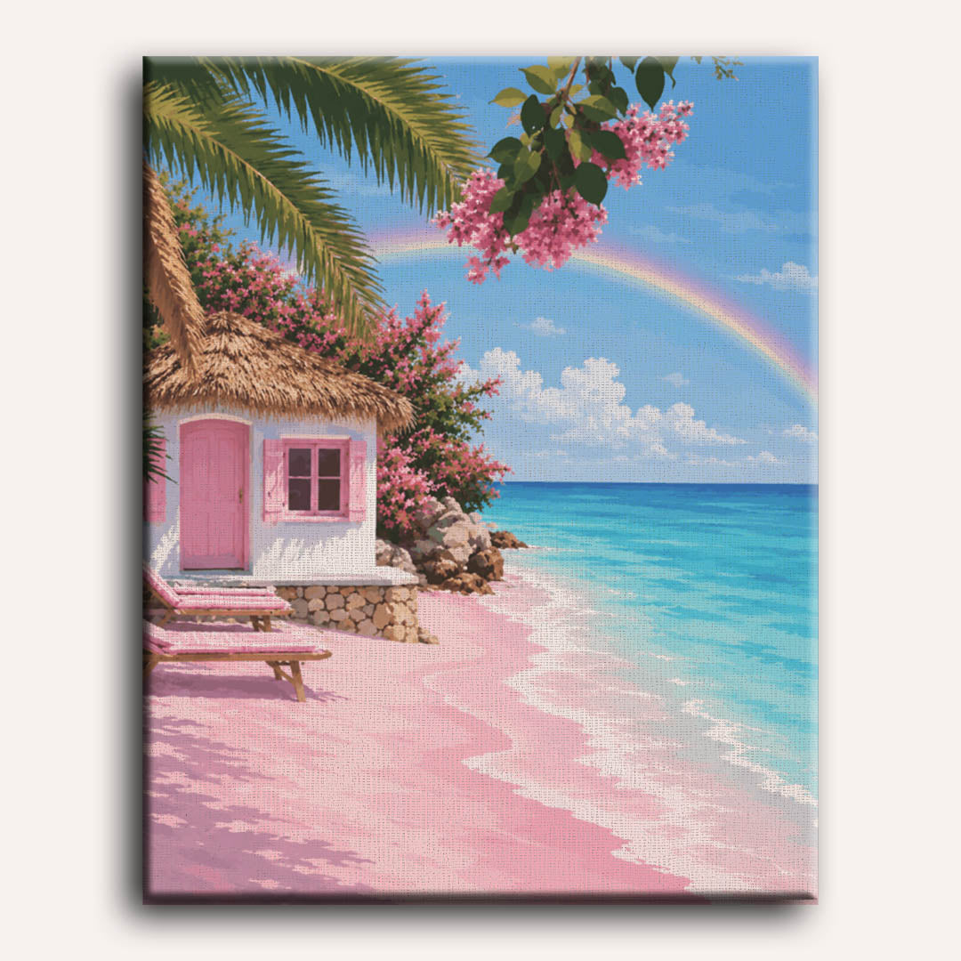Roze zandstrand