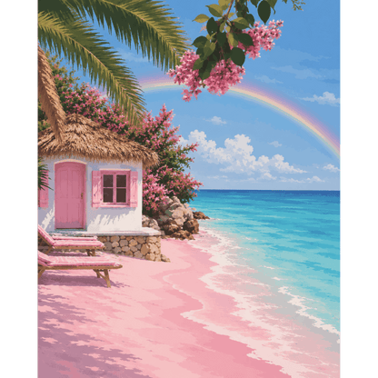 Roze zandstrand