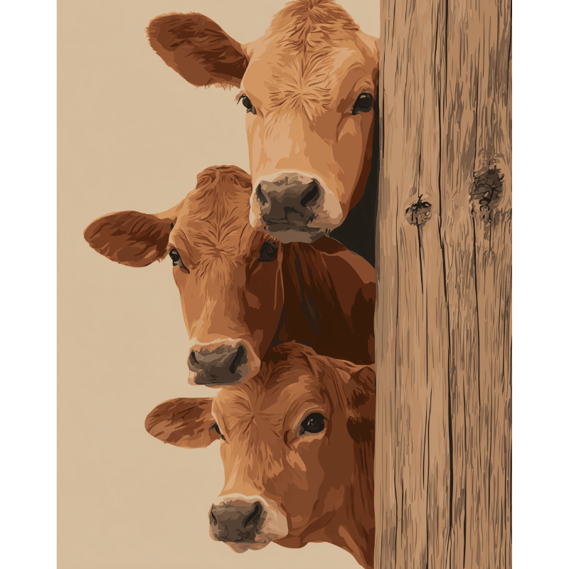 Boerderij trio - Schilder Op Nummers