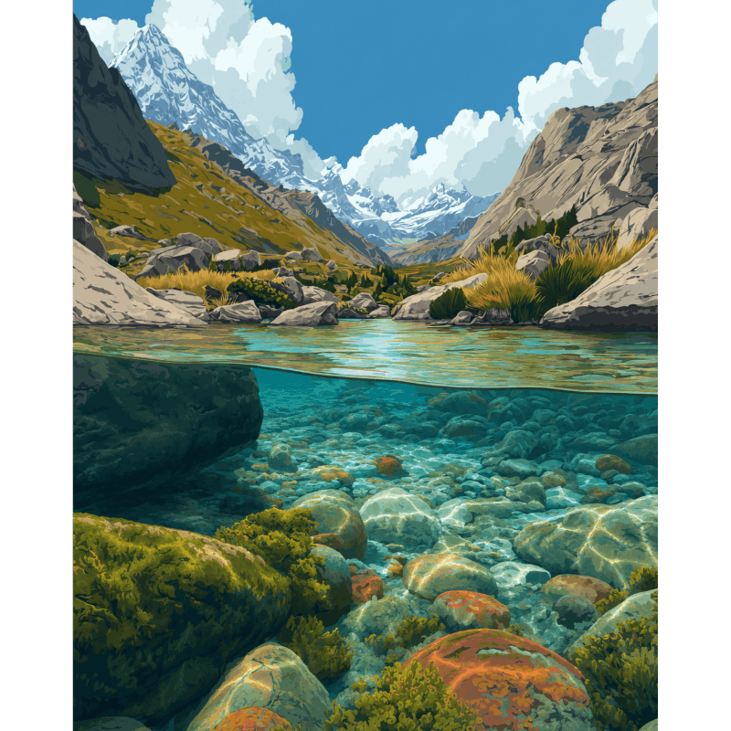 Onder de Rocky Mountains - Schilder Op Nummers