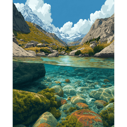 Onder de Rocky Mountains - Schilder Op Nummers