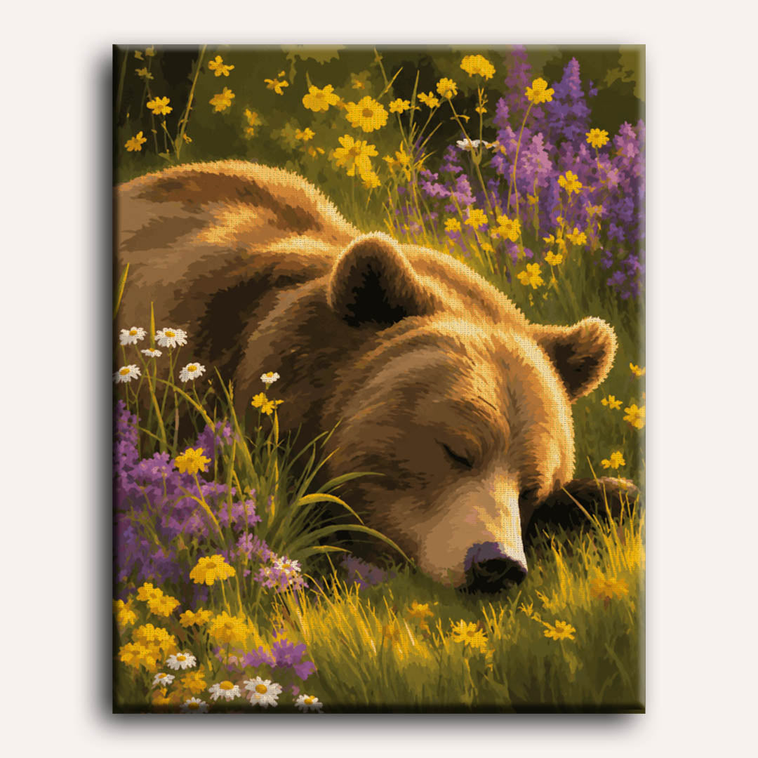 Slapende grizzly