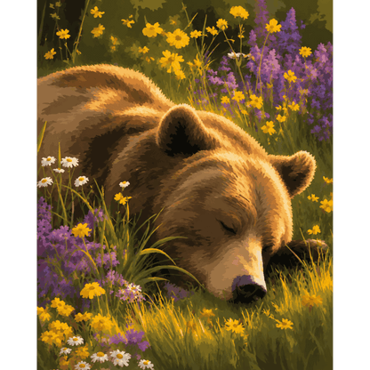 Slapende grizzly
