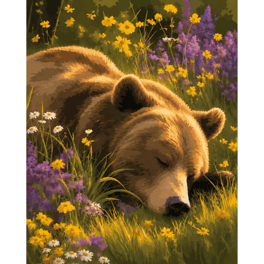 Slapende grizzly
