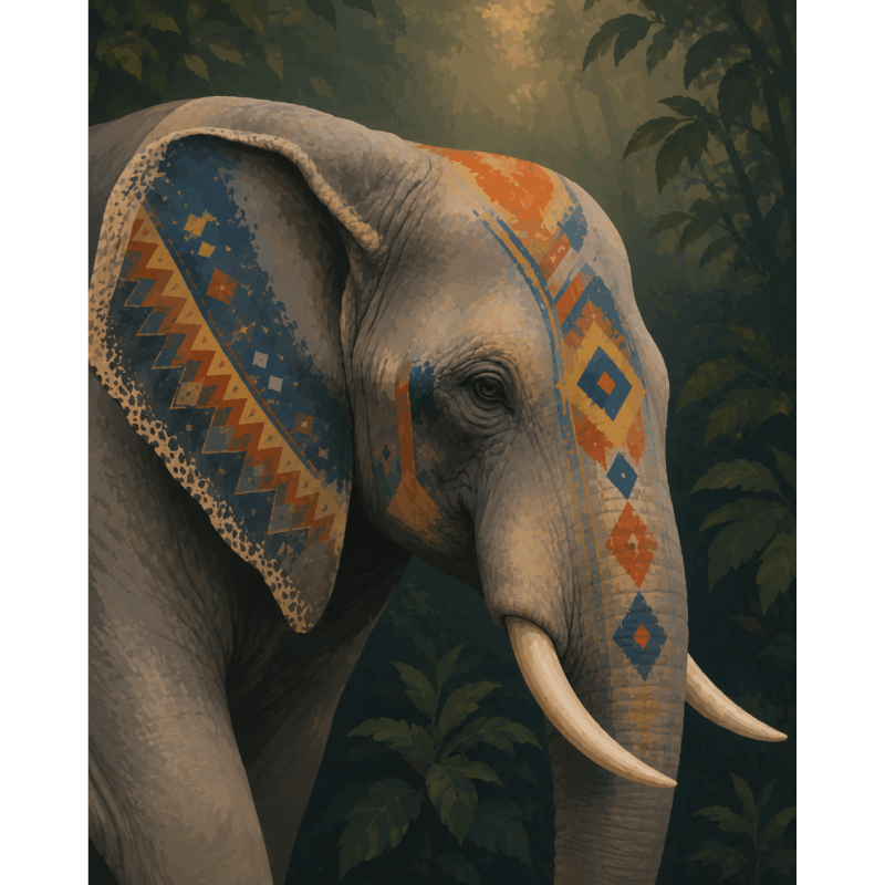 Versierde olifant
