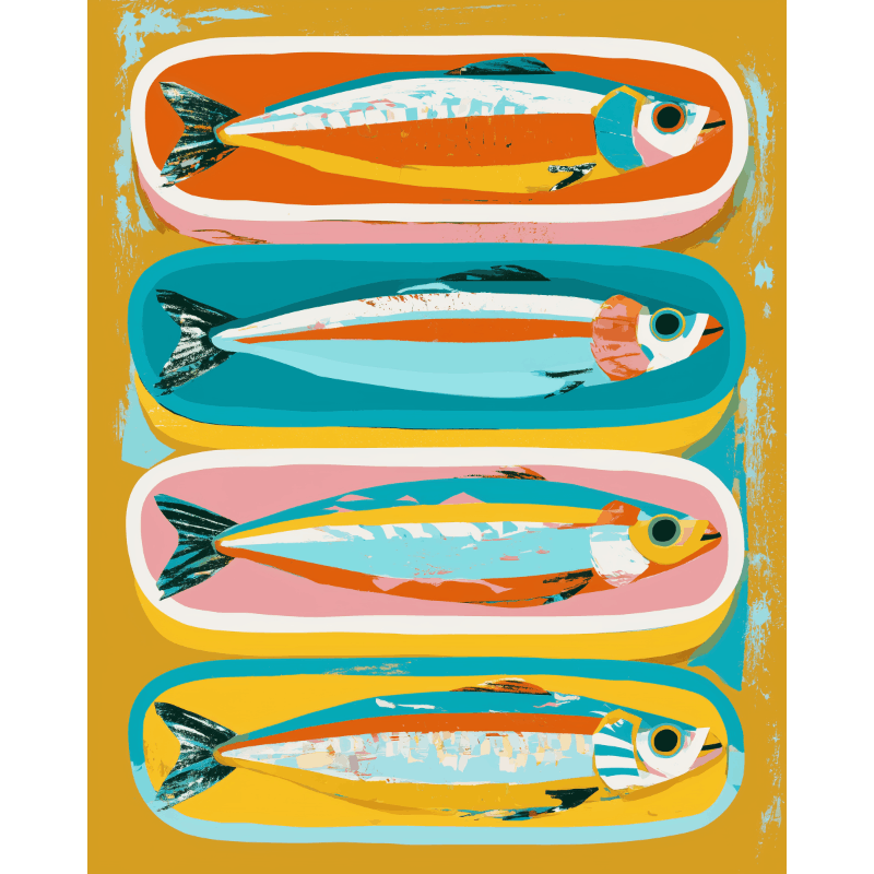 Vier sardines