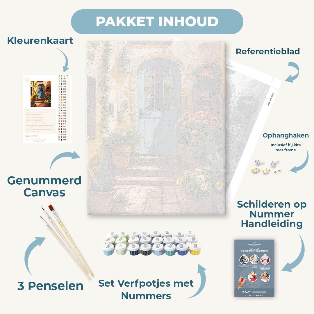 Binnenplaats in bloei