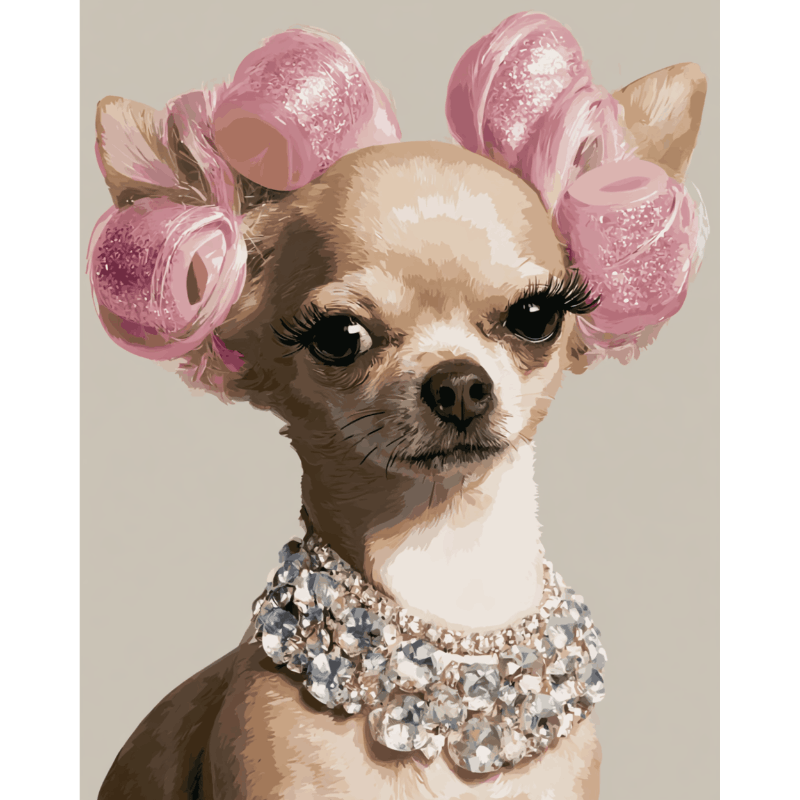 Chihuahua diva - Schilder Op Nummers