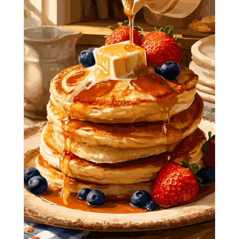 Pannenkoeken bij het ontbijt