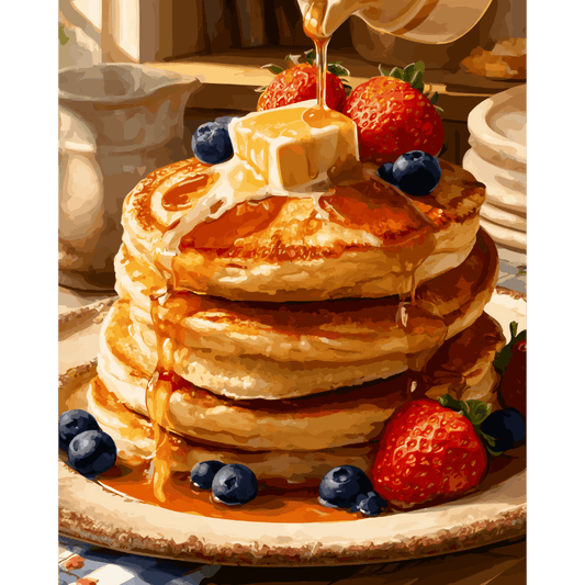 Pannenkoeken bij het ontbijt