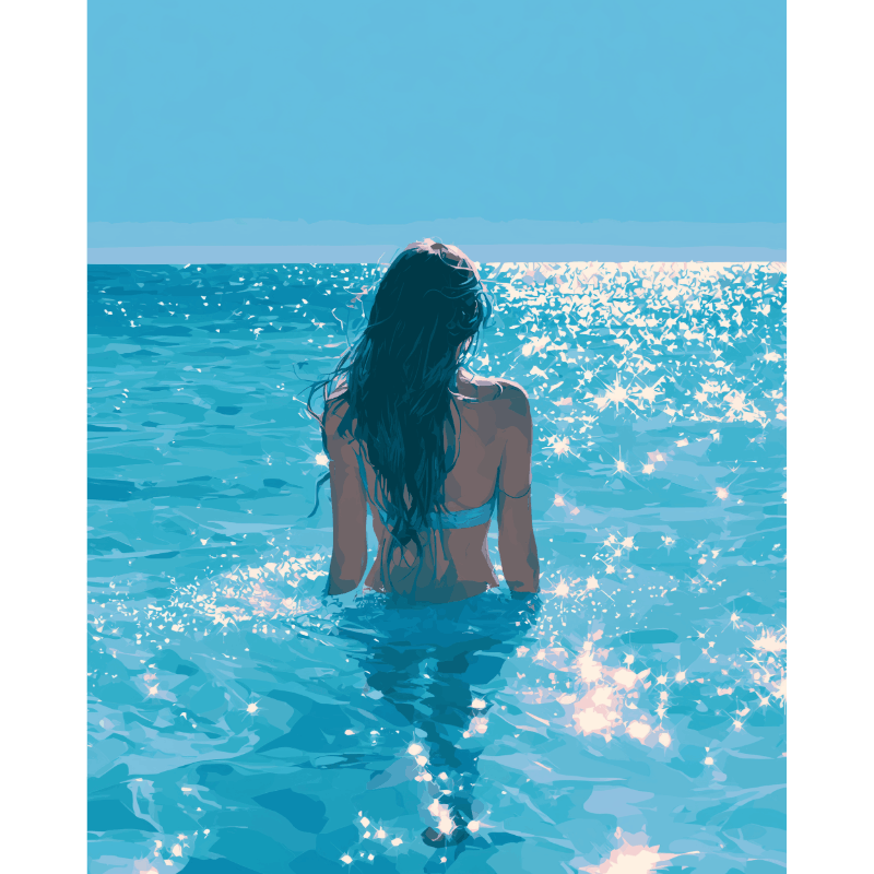 Zonnig water - Schilder Op Nummers