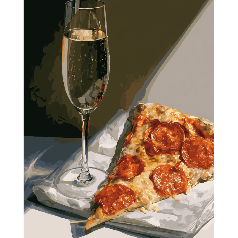 Champagne & pizza