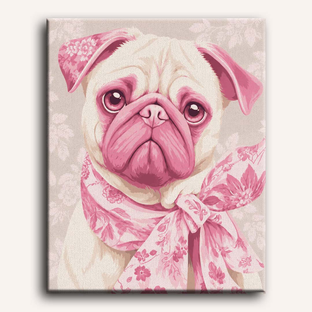 Delfts roze mopshond