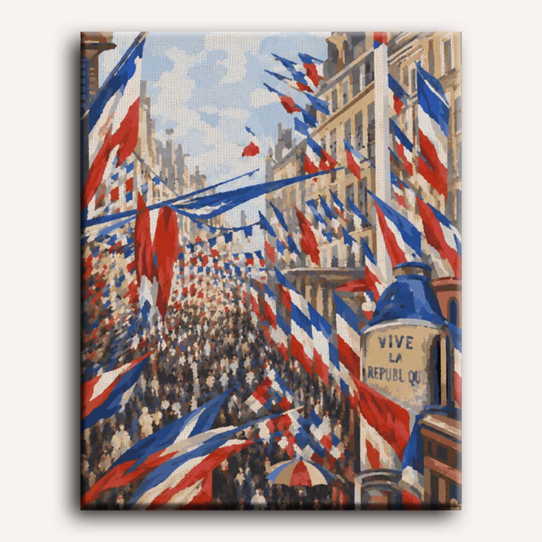 La Rue Montorgueil à Paris, Monet