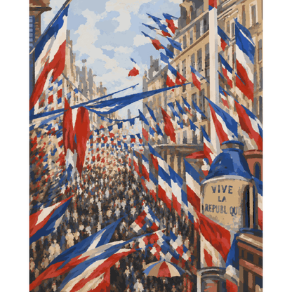 La Rue Montorgueil à Paris, Monet