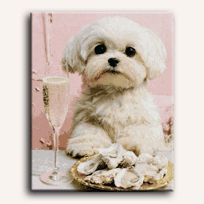 Puppy oesters lunch