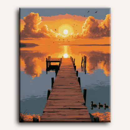 Zonsondergang sereniteit