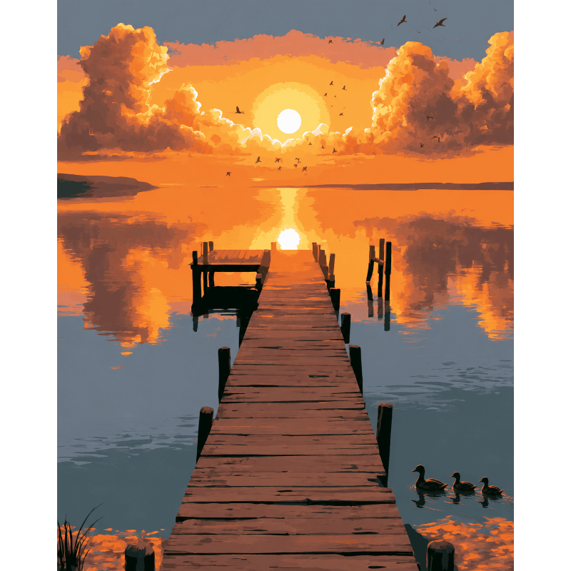 Zonsondergang sereniteit