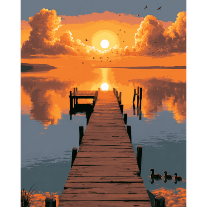 Zonsondergang sereniteit