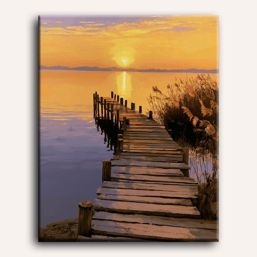 Meer zonsondergang