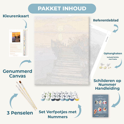 Meer zonsondergang