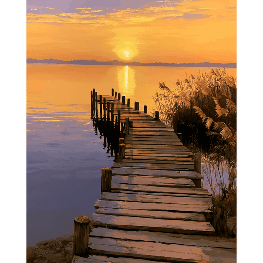 Meer zonsondergang