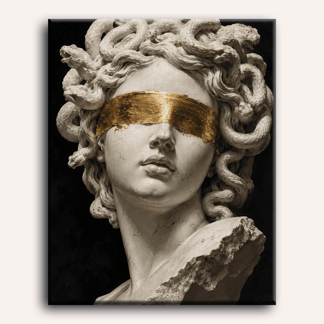 Geblinddoekte Medusa