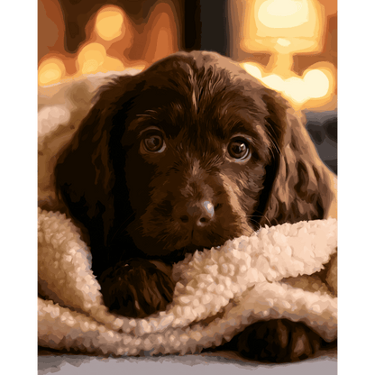 Chocolade labrador pup