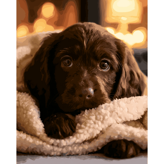 Chocolade labrador pup