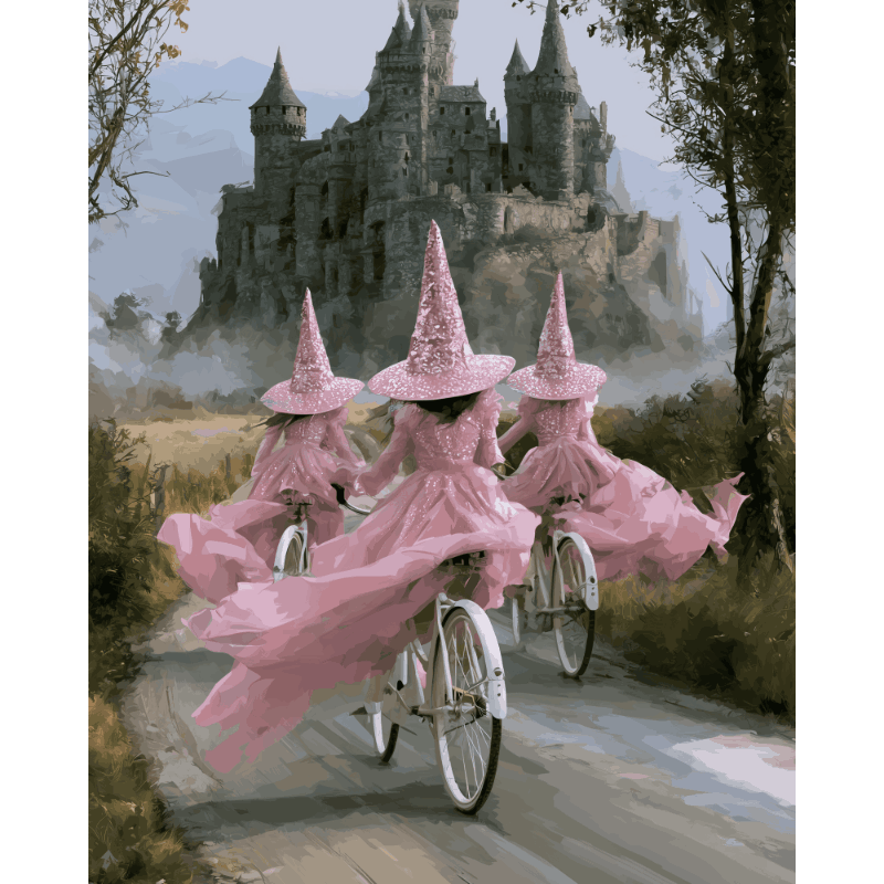 Roze magische rit