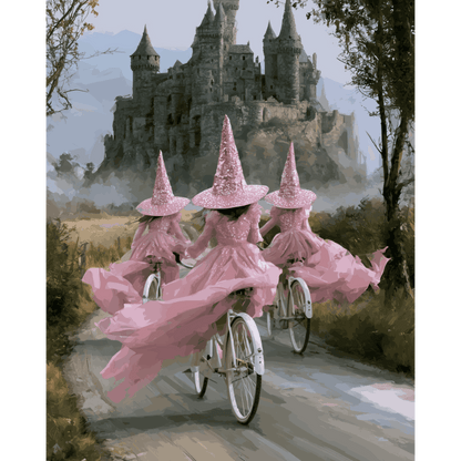 Roze magische rit