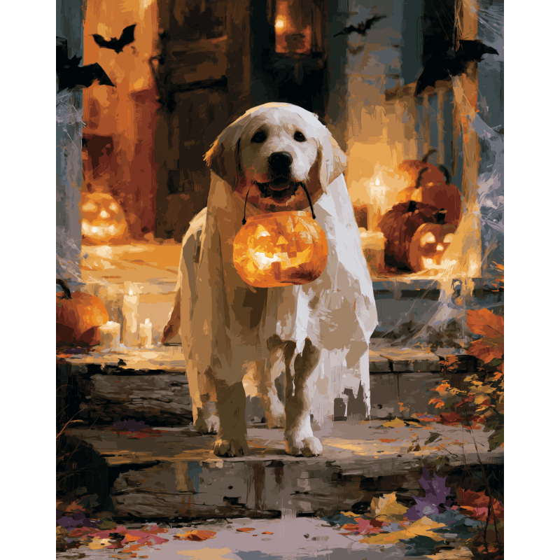 Halloween golden retriever