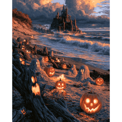 Spookachtig strandkasteel