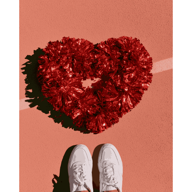 Rood hart pompoen
