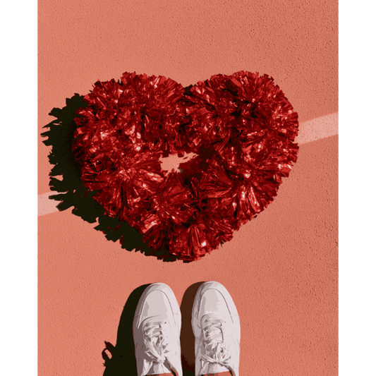 Rood hart pompoen