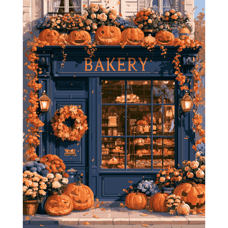 De Halloween bakkerij - Schilder op nummers