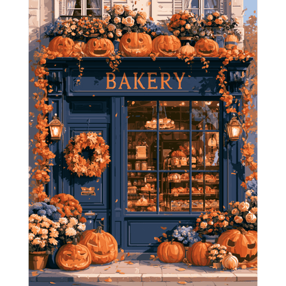 De Halloween bakkerij - Schilder op nummers