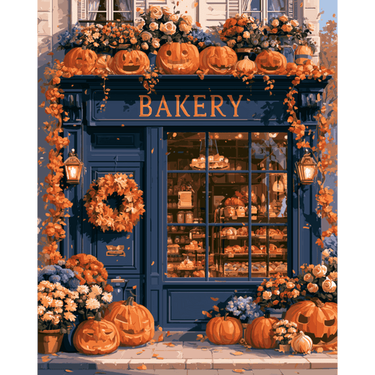 De Halloween bakkerij - Schilder op nummers