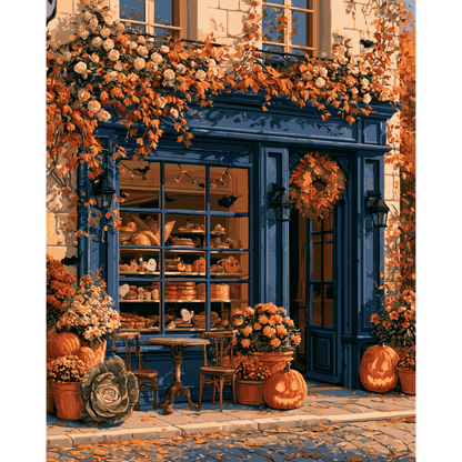 Herfst bij de bakkerij - Schilder op nummers