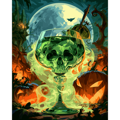 Geesten van Halloween - Schilder op nummers