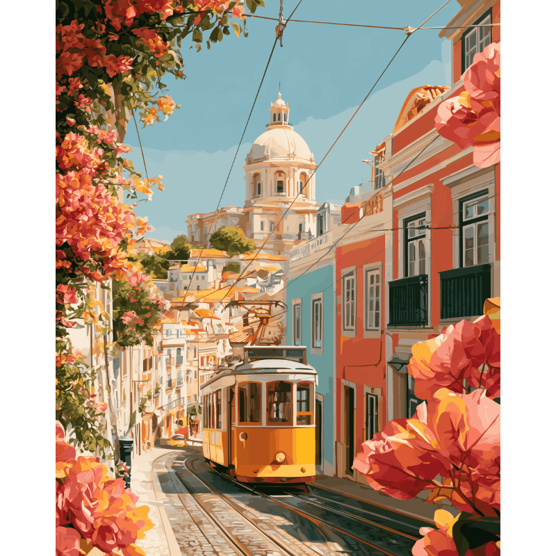 Kleuren van Lissabon - Schilder op nummers