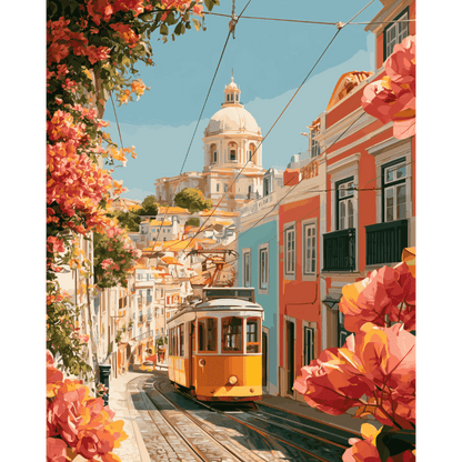 Kleuren van Lissabon - Schilder op nummers
