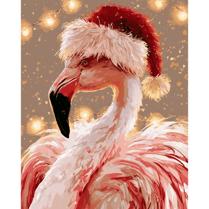 Feestelijke flamingo - Schilder op nummers
