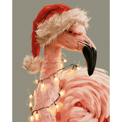 Roze kerstgeest - Schilder op nummers