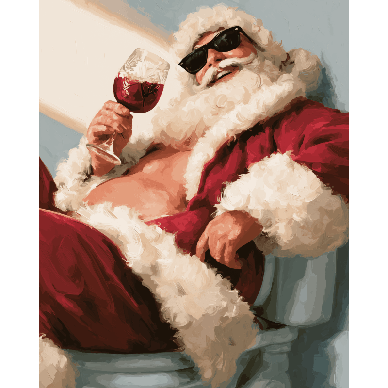 Kerstman vrij - Schilder op nummers