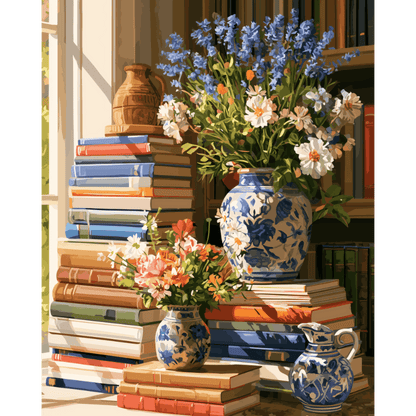 Bloemen & verhalen - Schilder op nummers