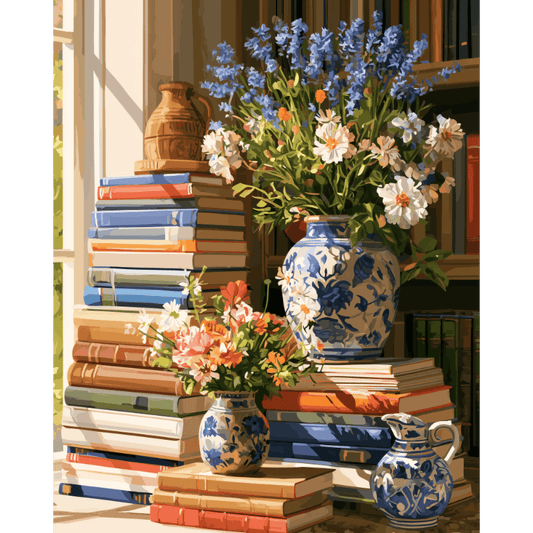 Bloemen & verhalen - Schilder op nummers